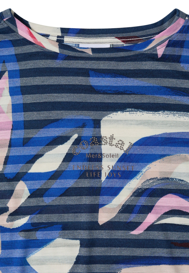 TOS Striped Burnout FP T-Shirt, universal blue 35512 Bild 2
