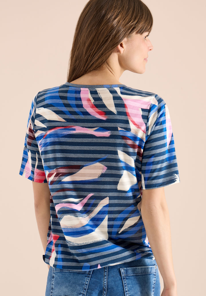 TOS Striped Burnout FP T-Shirt, universal blue 35512 Bild 4