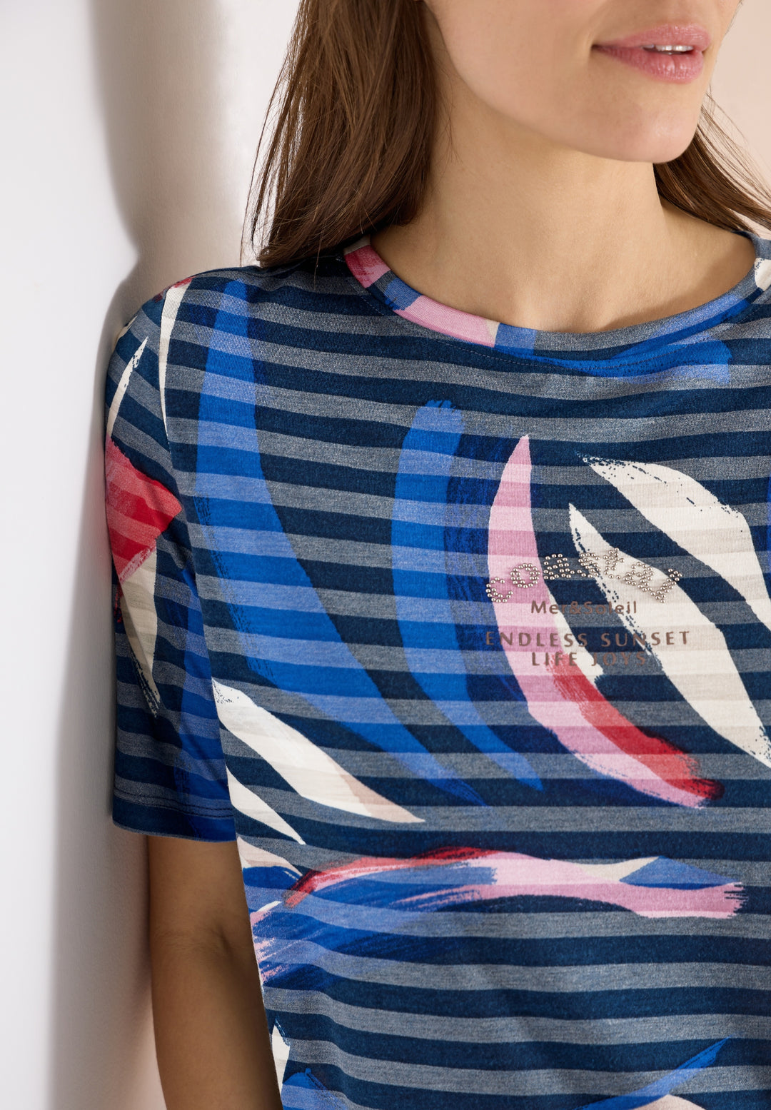 TOS Striped Burnout FP T-Shirt, universal blue 35512 Bild 7