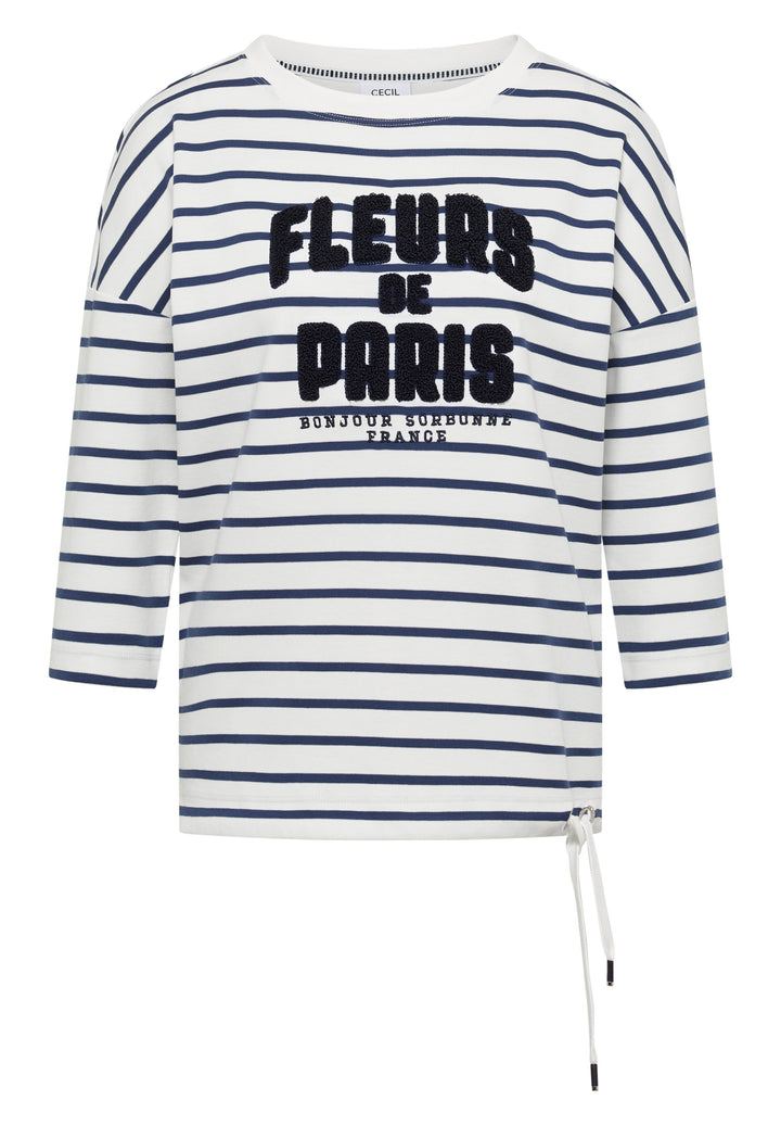 TOS Striped Fleurs FP Shirt, universal blue 35512 Bild 1