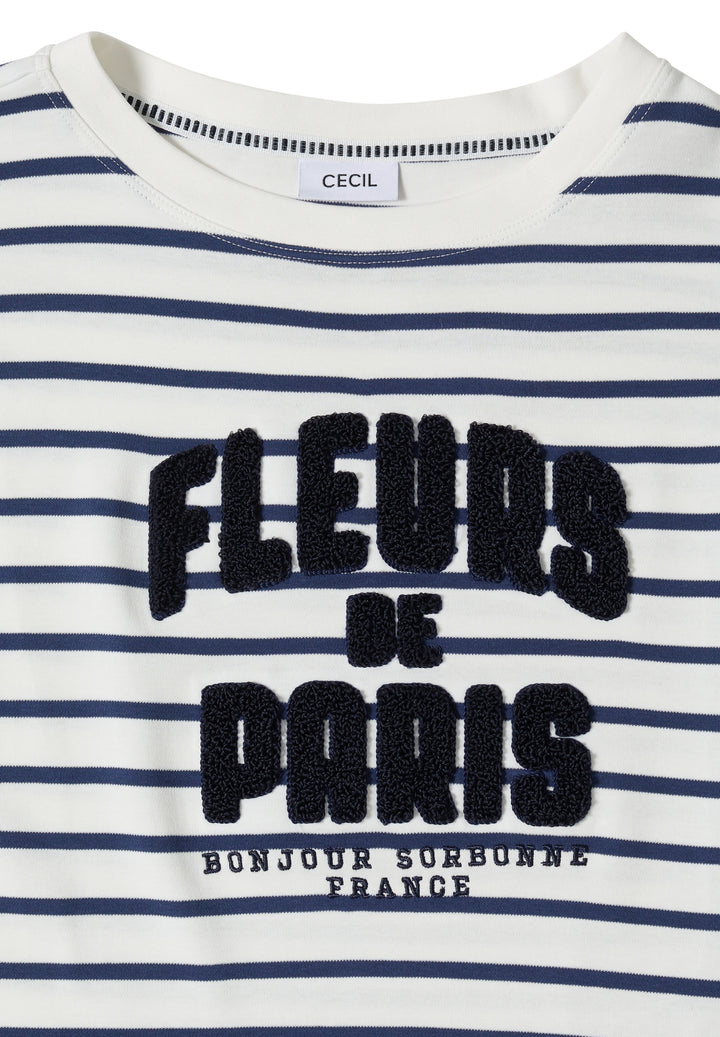 TOS Striped Fleurs FP Shirt, universal blue 35512 Bild 2