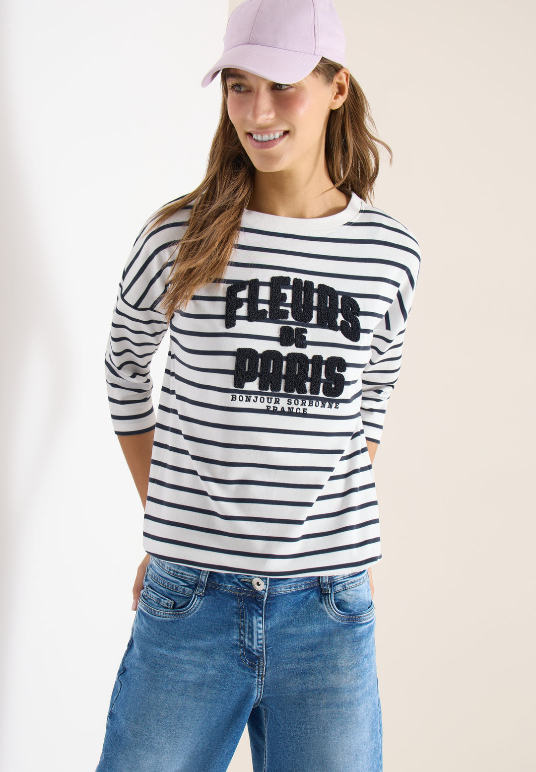 TOS Striped Fleurs FP Shirt, universal blue 35512 Bild 3