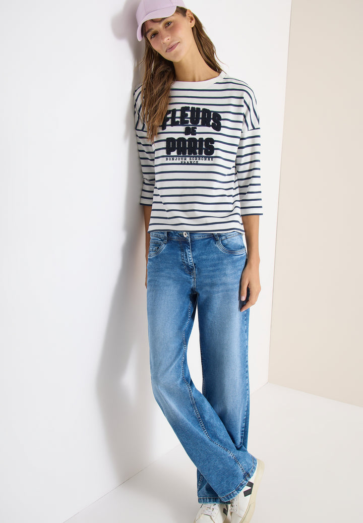 TOS Striped Fleurs FP Shirt, universal blue 35512 Bild 5