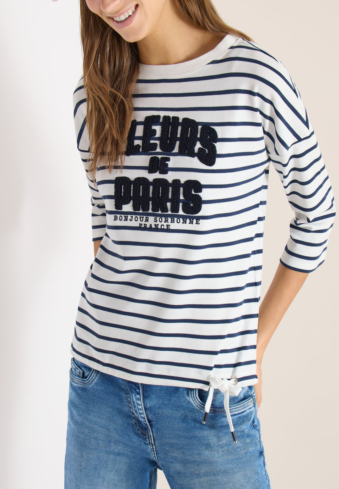 TOS Striped Fleurs FP Shirt, universal blue 35512 Bild 7