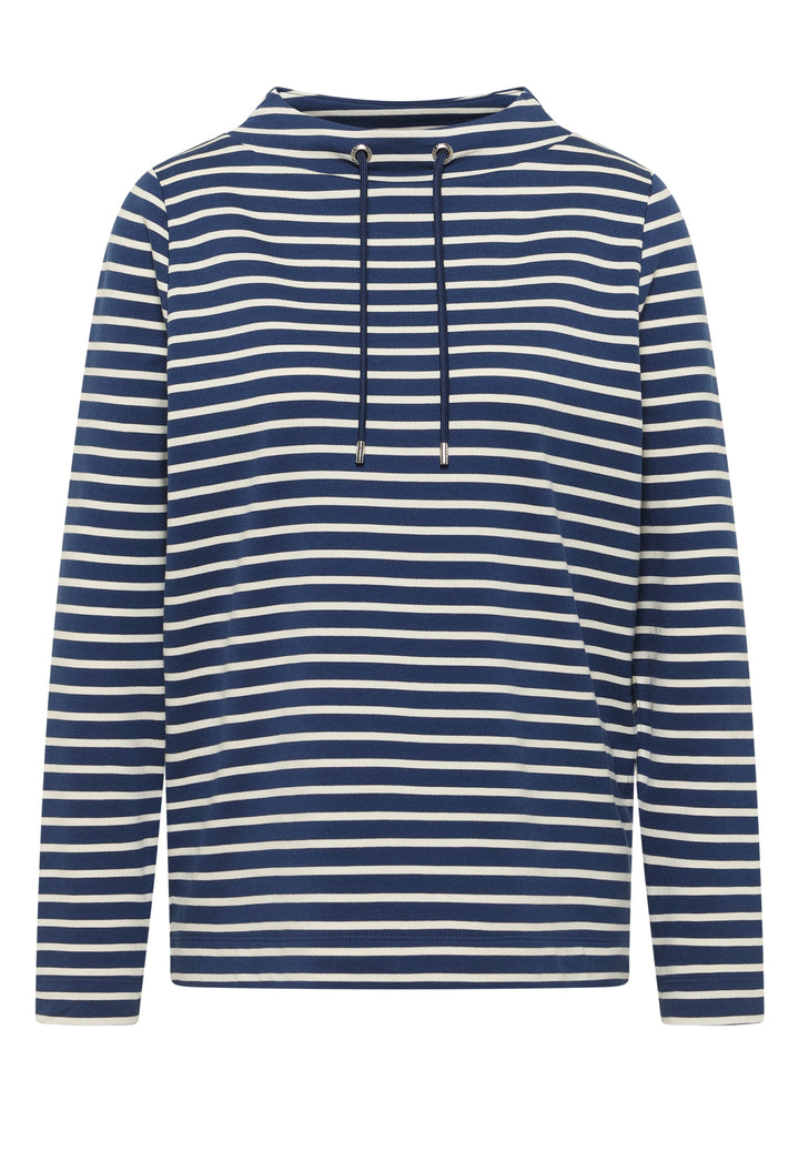 TOS Striped Funnel Neck, sporty denim blue 27473 Bild 1