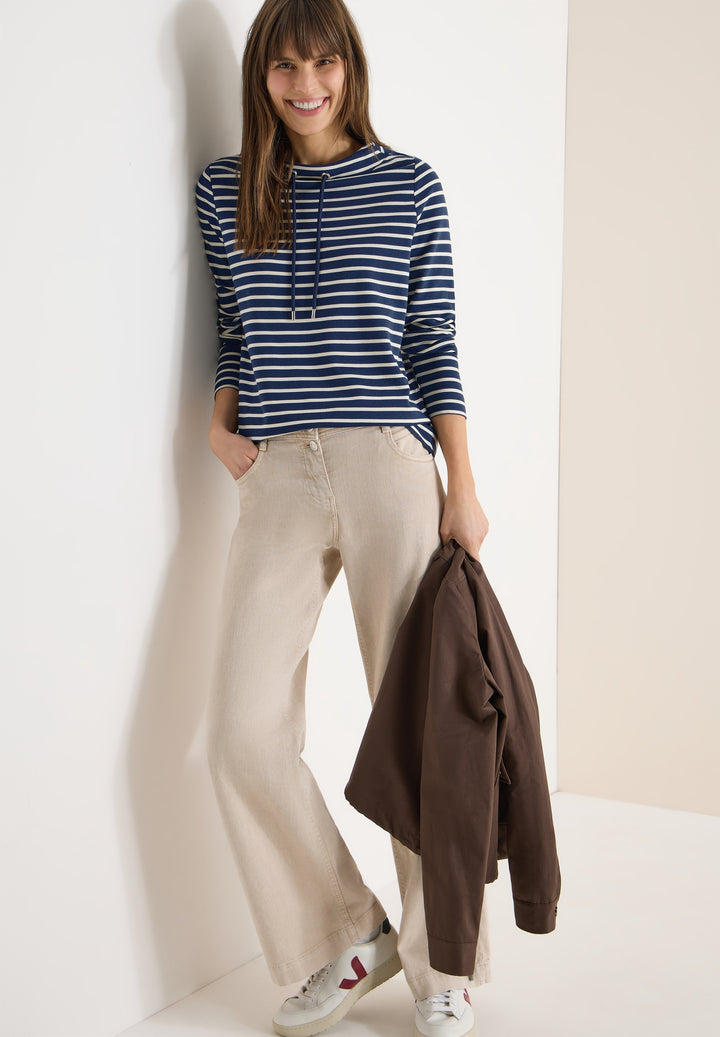 TOS Striped Funnel Neck, sporty denim blue 27473 Bild 5