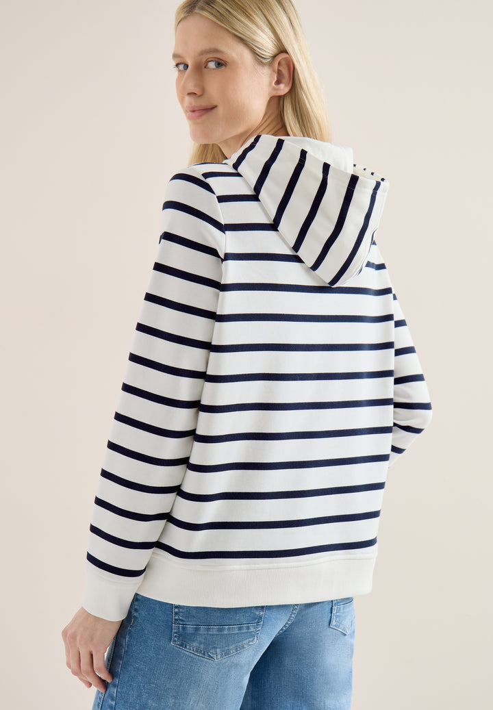 TOS Striped Hoody w. Chest Pri, universal blue 35512 Bild 4