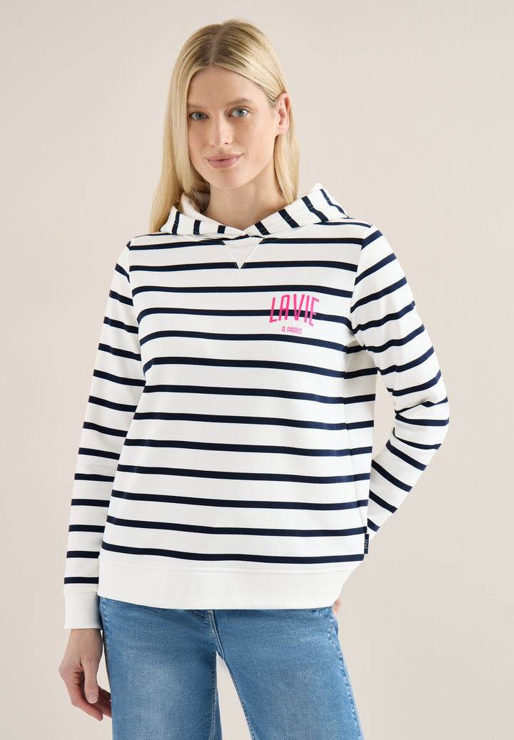 TOS Striped Hoody w. Chest Pri, universal blue 35512 Bild 5