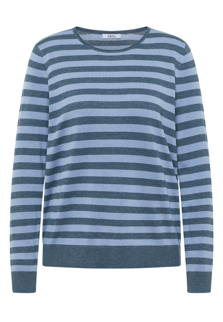 TOS_Striped Roundneck, easy blue 27901 Bild 1