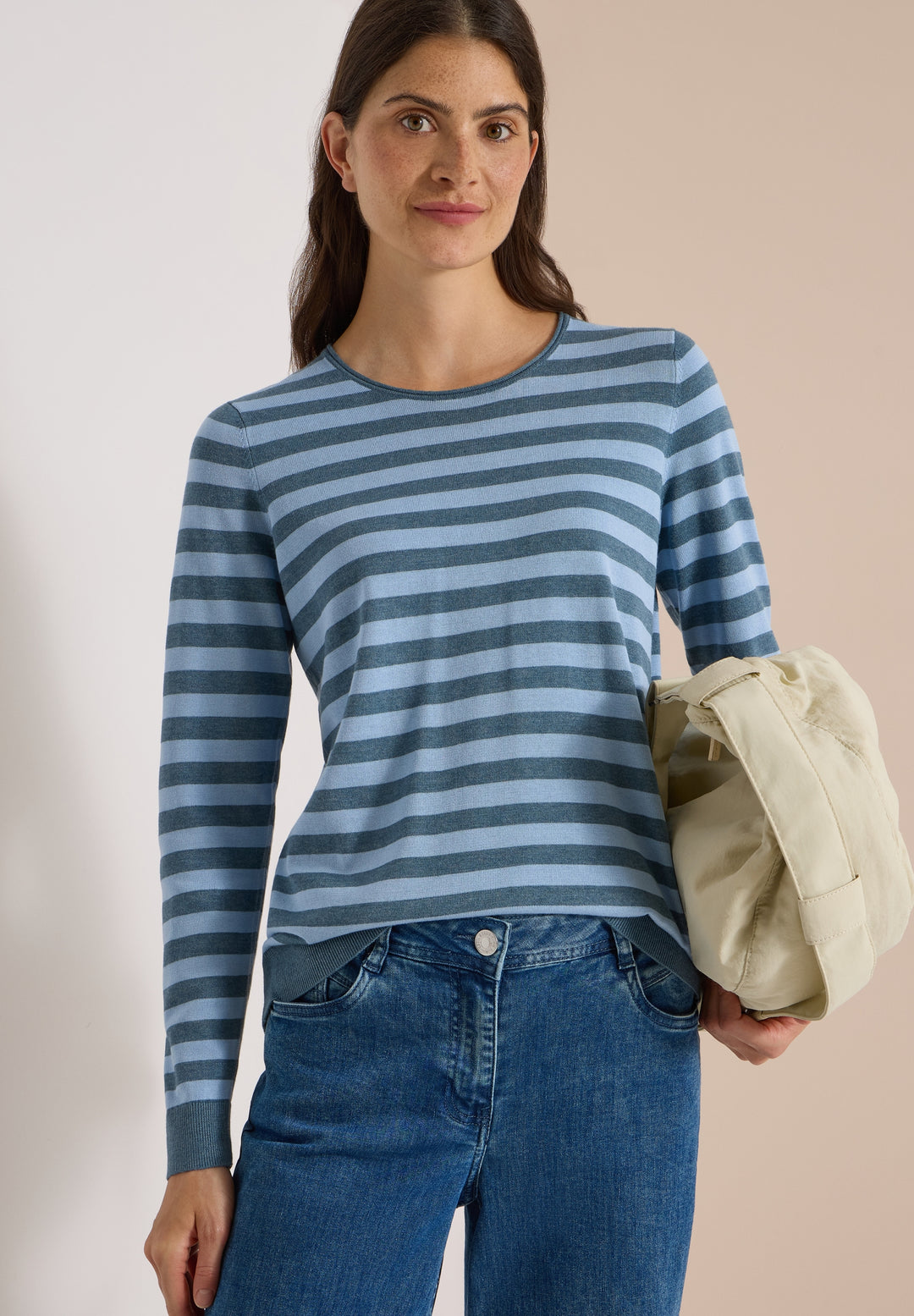 TOS_Striped Roundneck, easy blue 27901 Bild 3