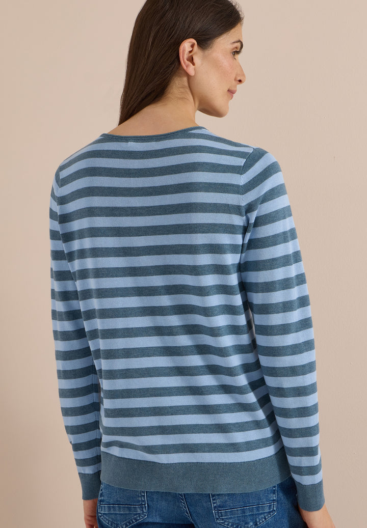 TOS_Striped Roundneck, easy blue 27901 Bild 4