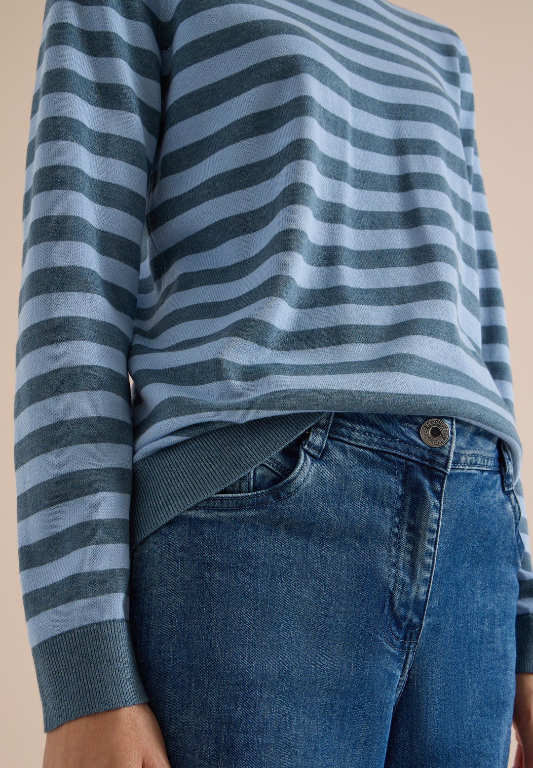 TOS_Striped Roundneck, easy blue 27901 Bild 6