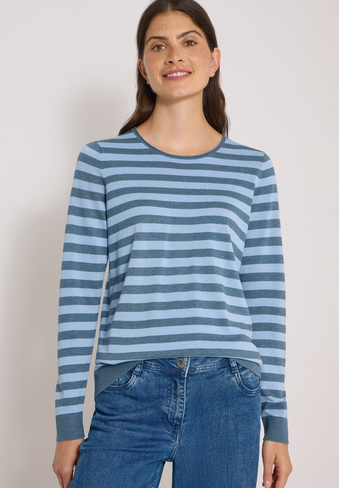 TOS_Striped Roundneck, easy blue 27901 Bild 7