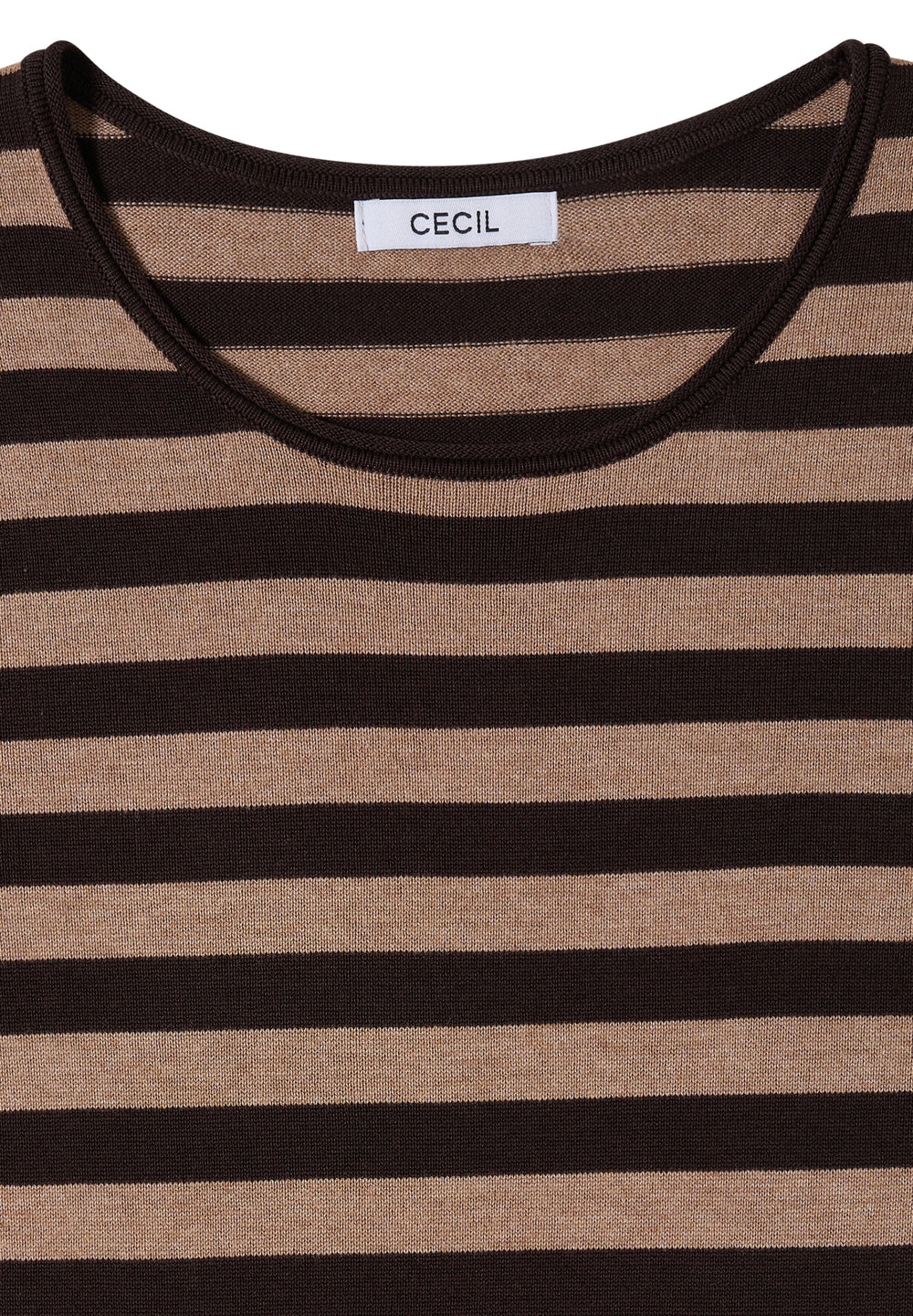 TOS_Striped Roundneck, truffle brown 27747 Bild 2