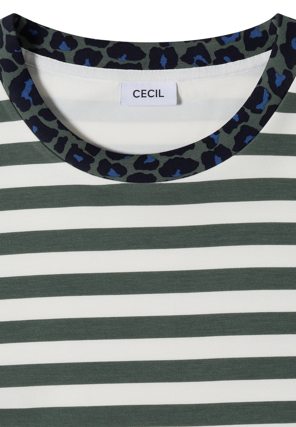 TOS Striped Soft Modal Shirt, dried olive green 27798 Bild 2