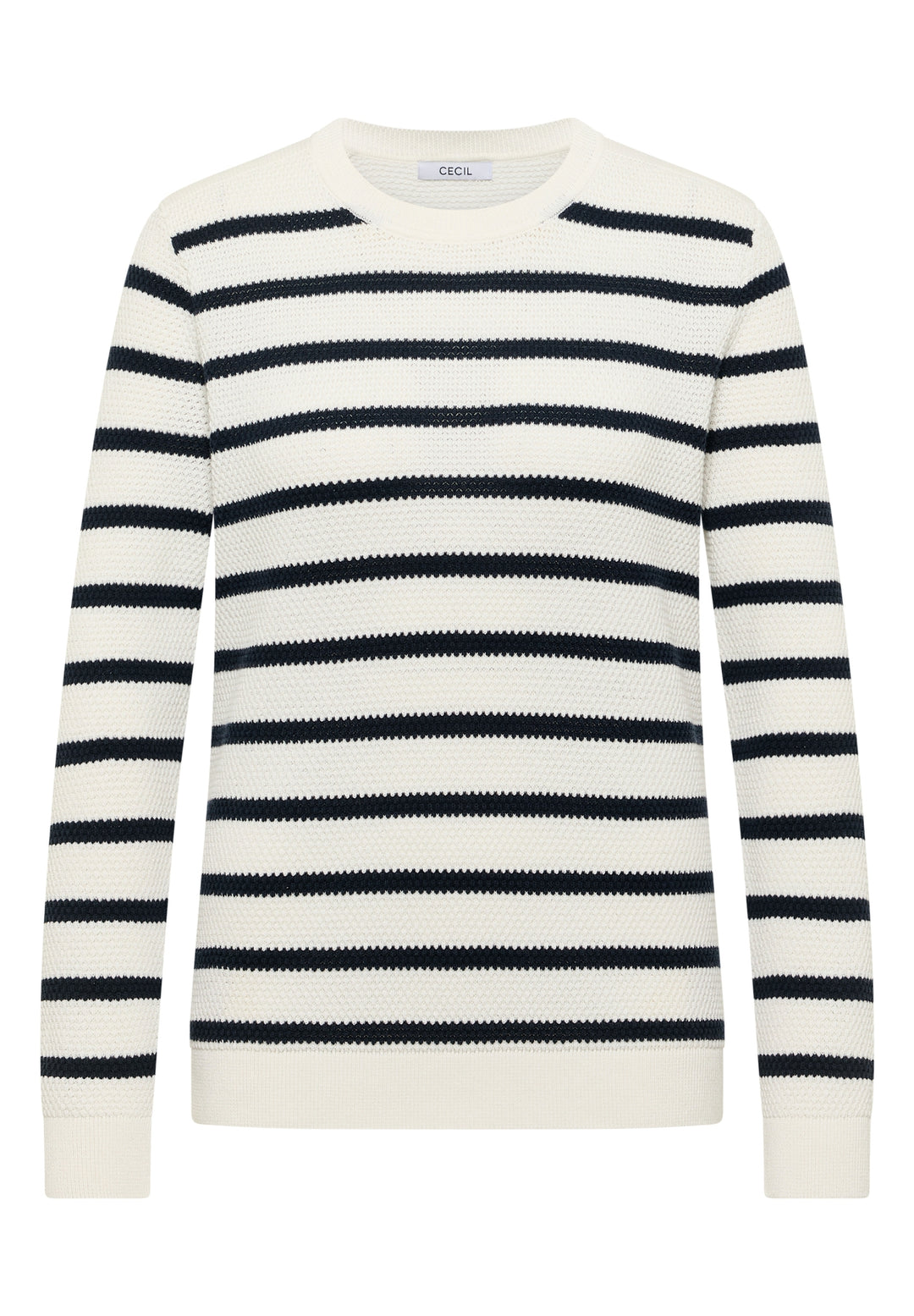 TOS_Structure stripe Roundneck, universal blue 25512 Bild 1