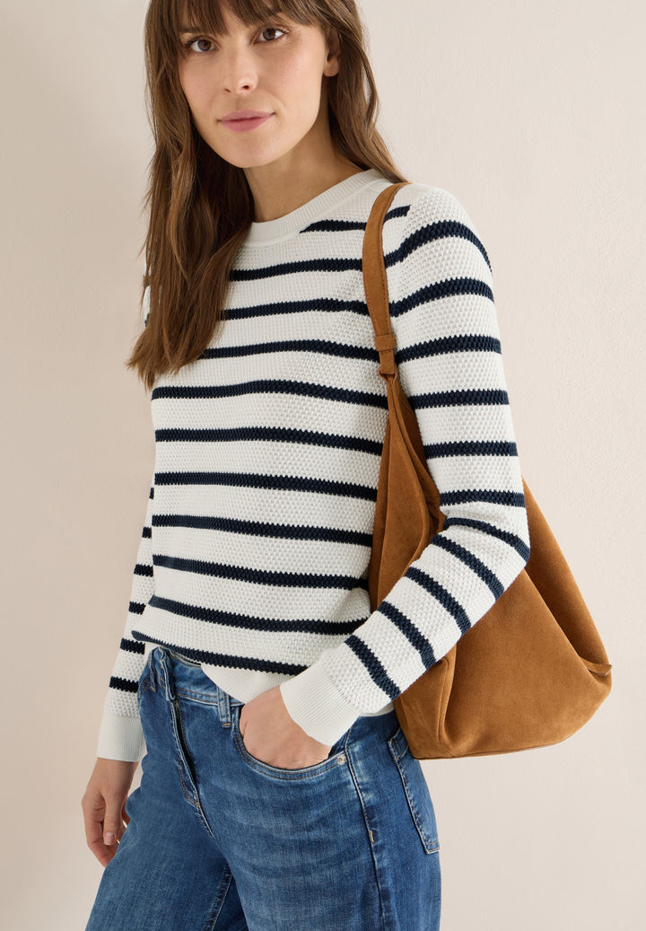 TOS_Structure stripe Roundneck, universal blue 25512 Bild 3
