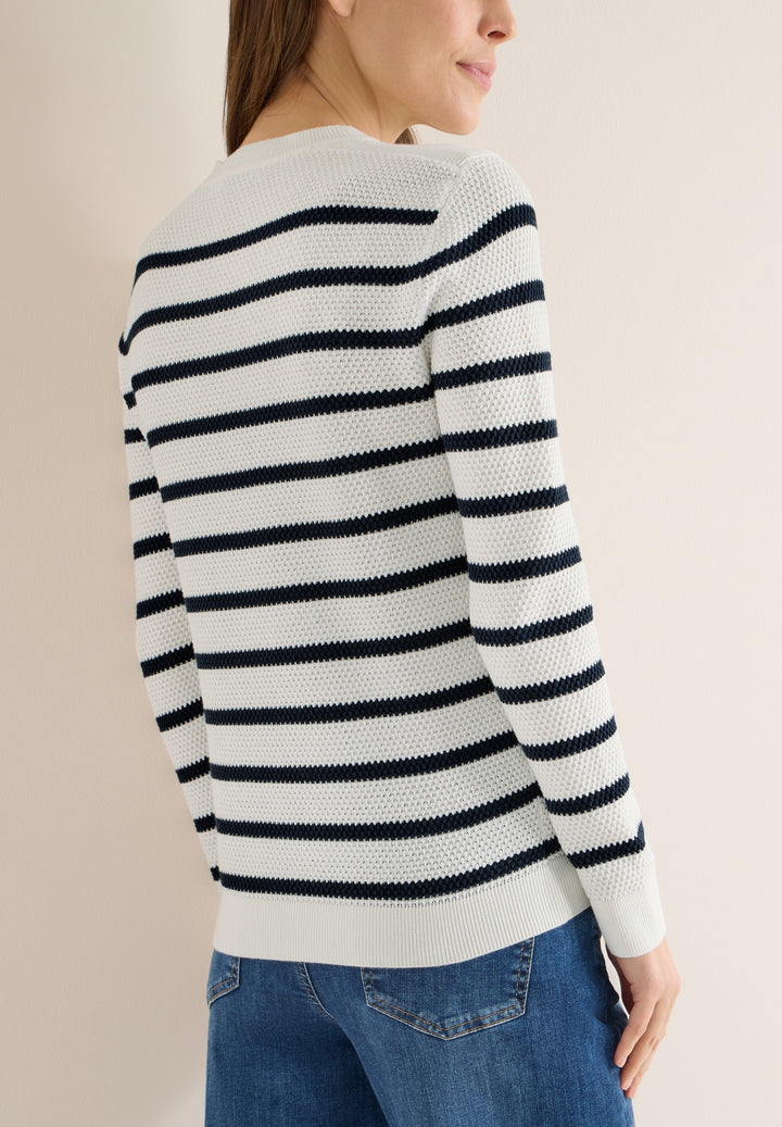 TOS_Structure stripe Roundneck, universal blue 25512 Bild 4