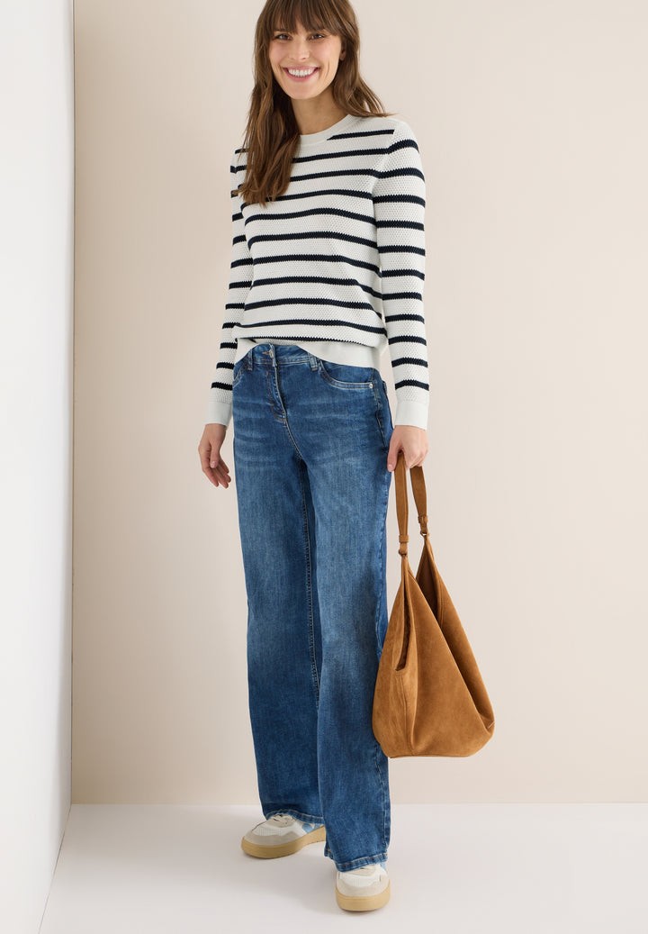 TOS_Structure stripe Roundneck, universal blue 25512 Bild 5