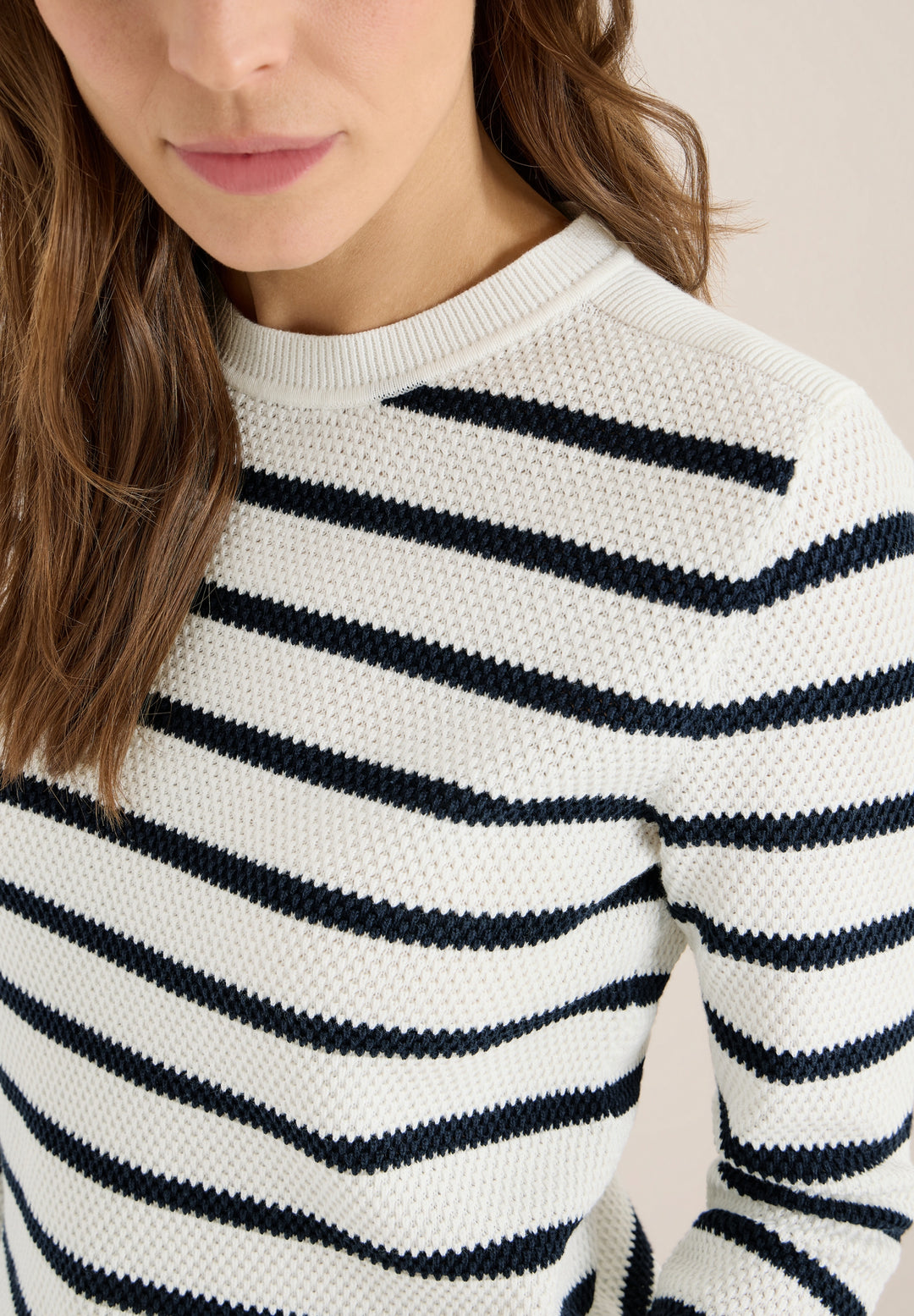 TOS_Structure stripe Roundneck, universal blue 25512 Bild 6
