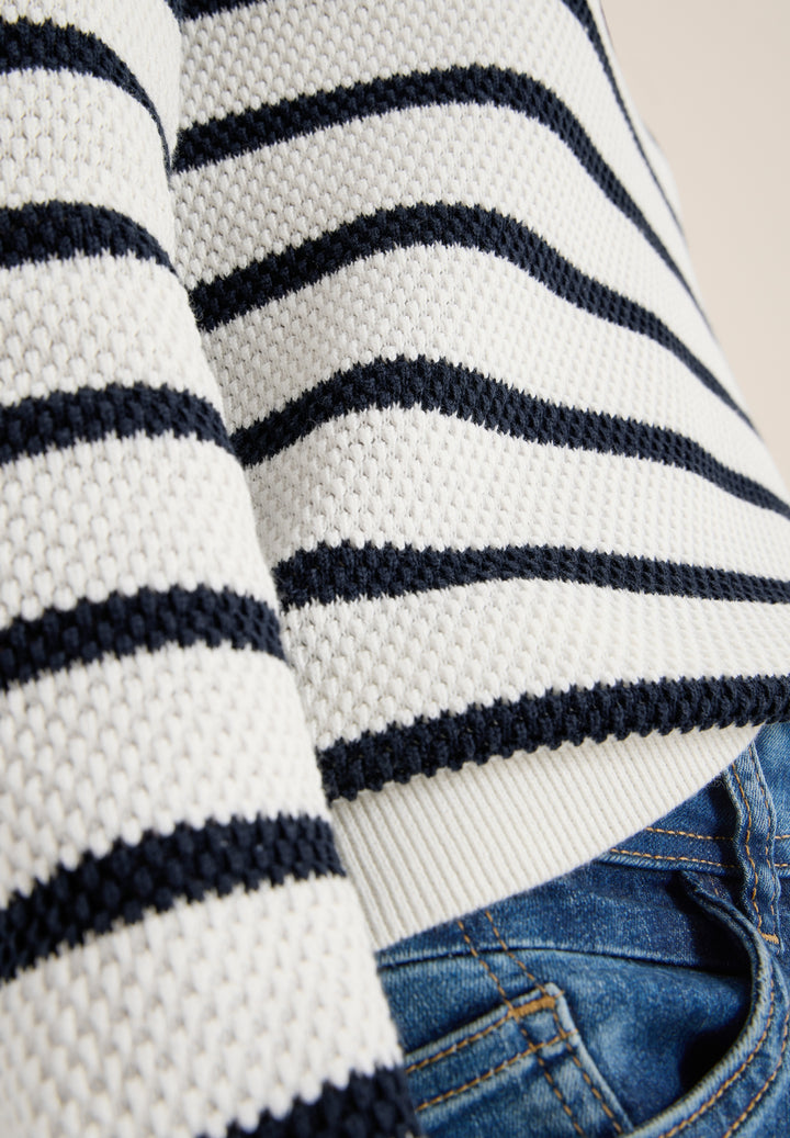 TOS_Structure stripe Roundneck, universal blue 25512 Bild 7