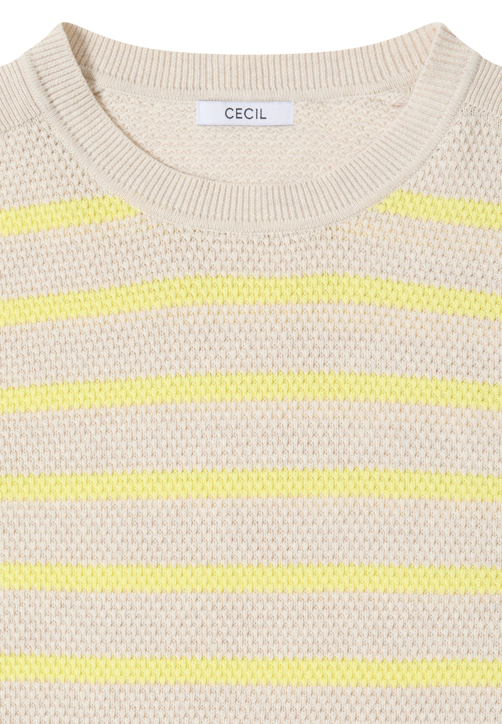 TOS_Structure stripe Roundneck, iced yellow 27374 Bild 2