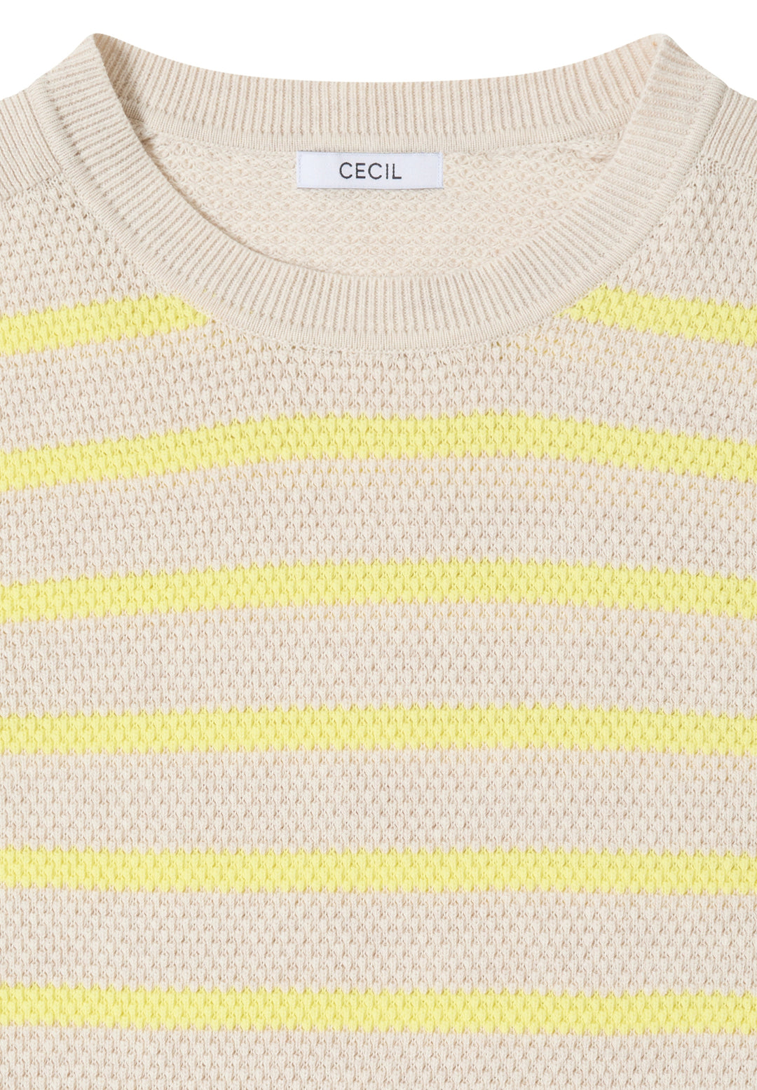 TOS_Structure stripe Roundneck, iced yellow 27374 Bild 2
