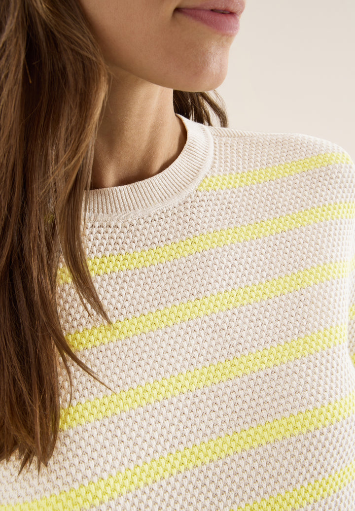 TOS_Structure stripe Roundneck, iced yellow 27374 Bild 7