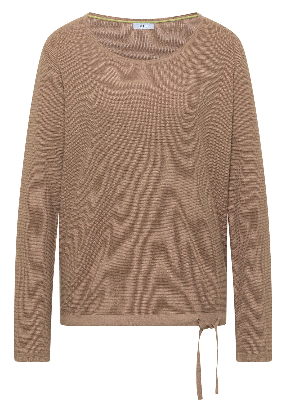 TOS_Structured Roundneck, creamy mocha melange 17796 Bild 1