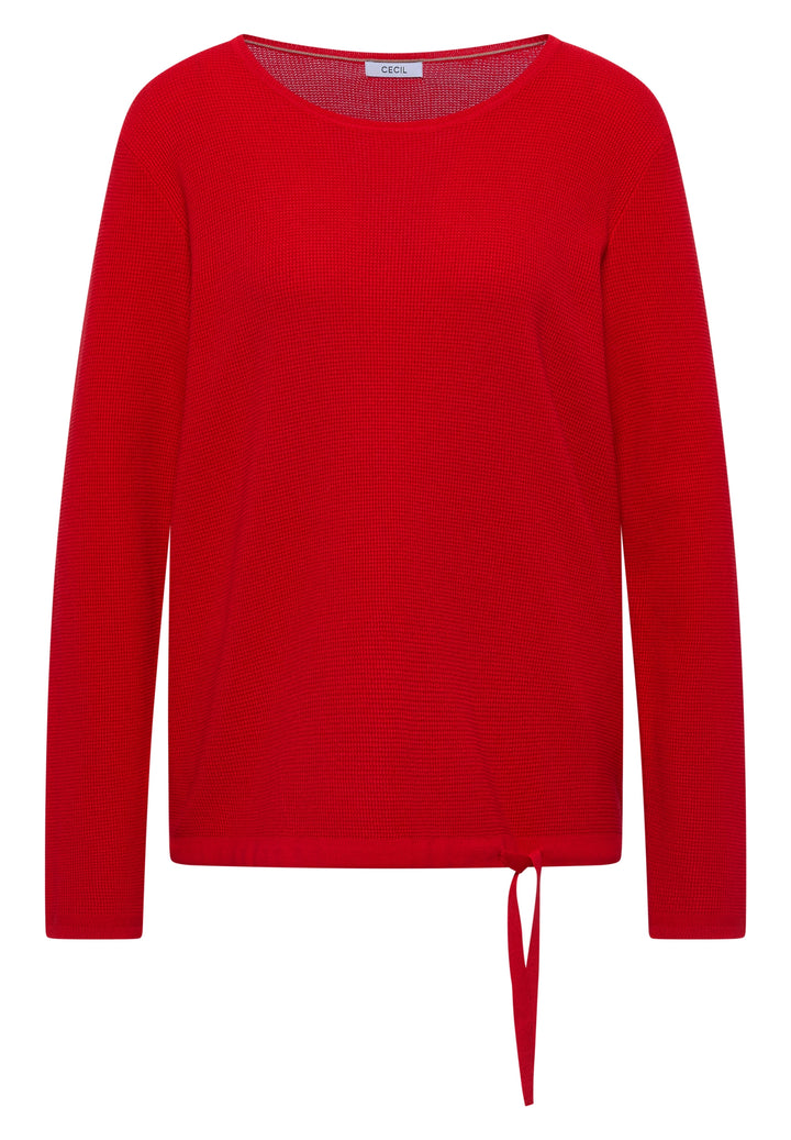 TOS_Structured Roundneck, flame red 17902 Bild 1
