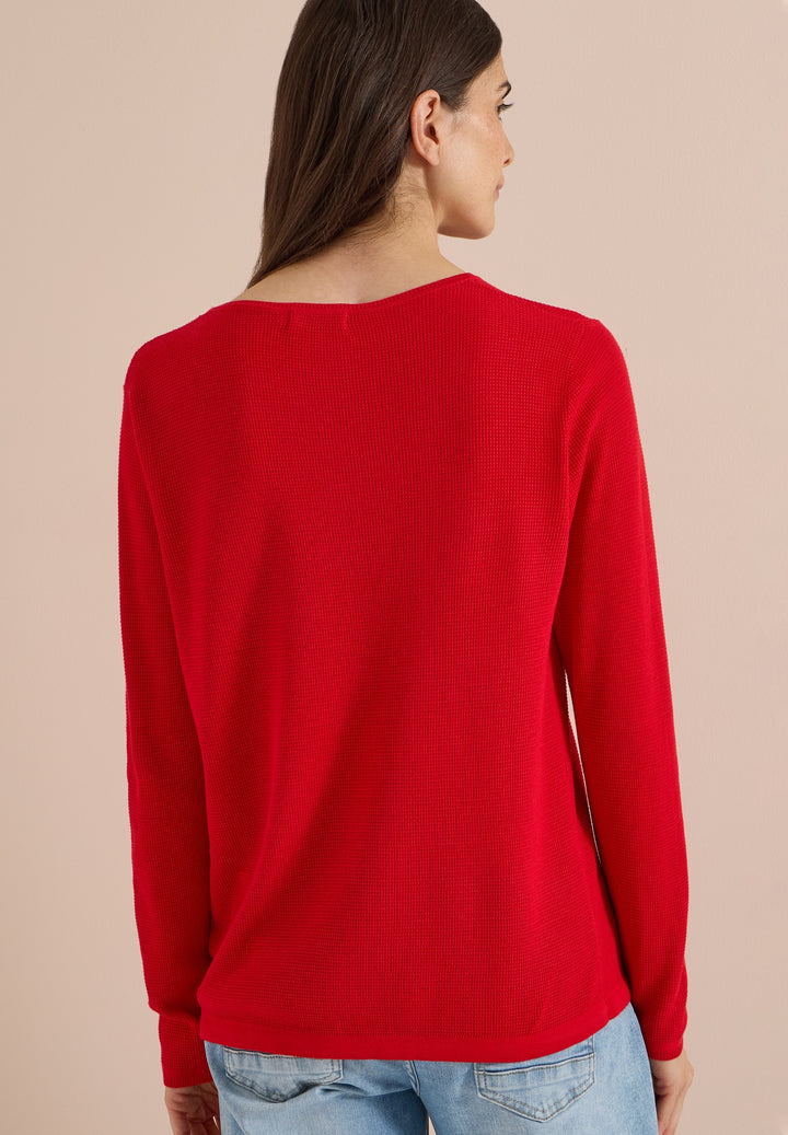 TOS_Structured Roundneck, flame red 17902 Bild 4