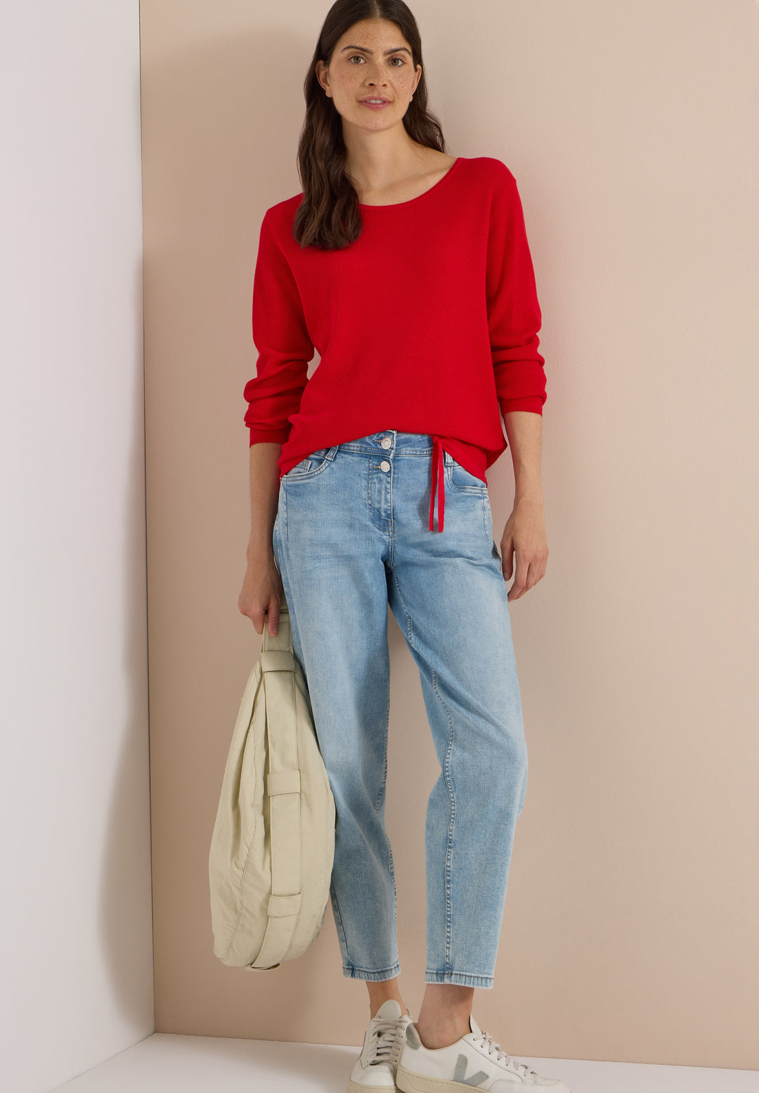 TOS_Structured Roundneck, flame red 17902 Bild 5