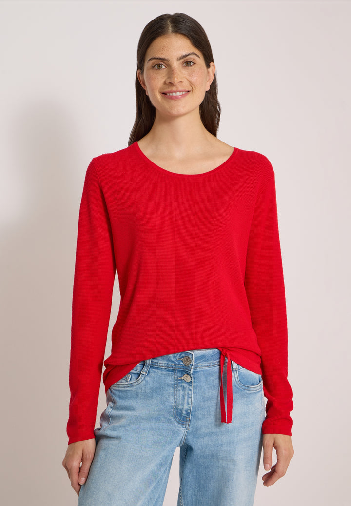 TOS_Structured Roundneck, flame red 17902 Bild 6