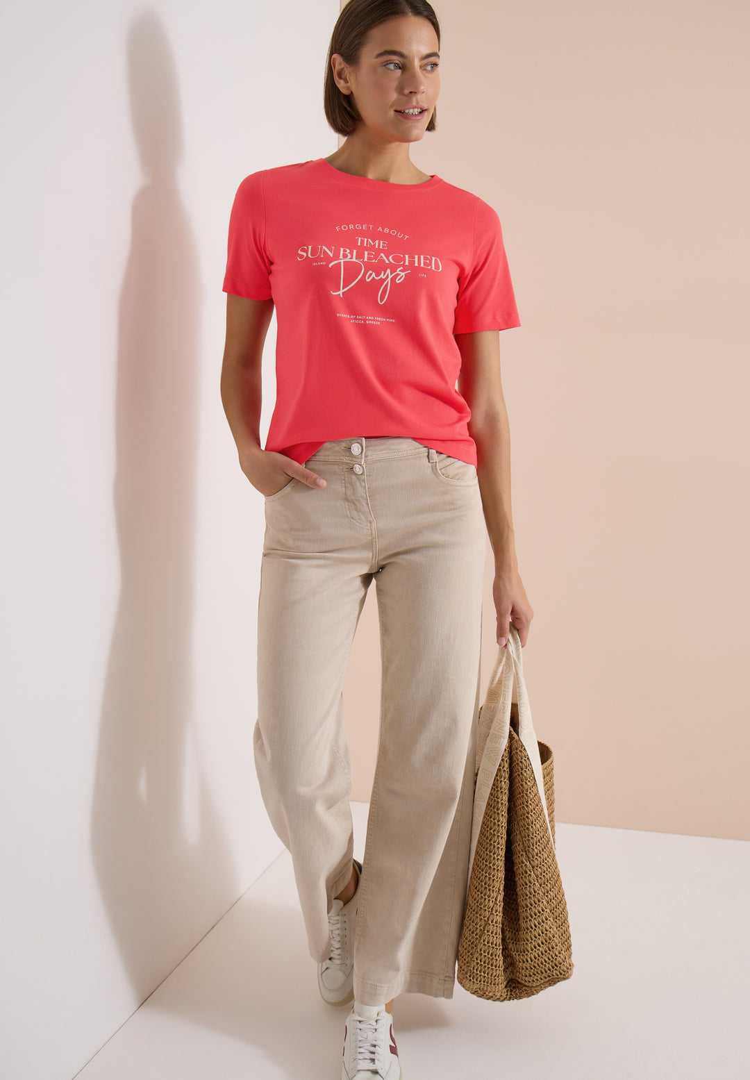 TOS Sun Bleached Days FP Shirt, coral 27762 Bild 5