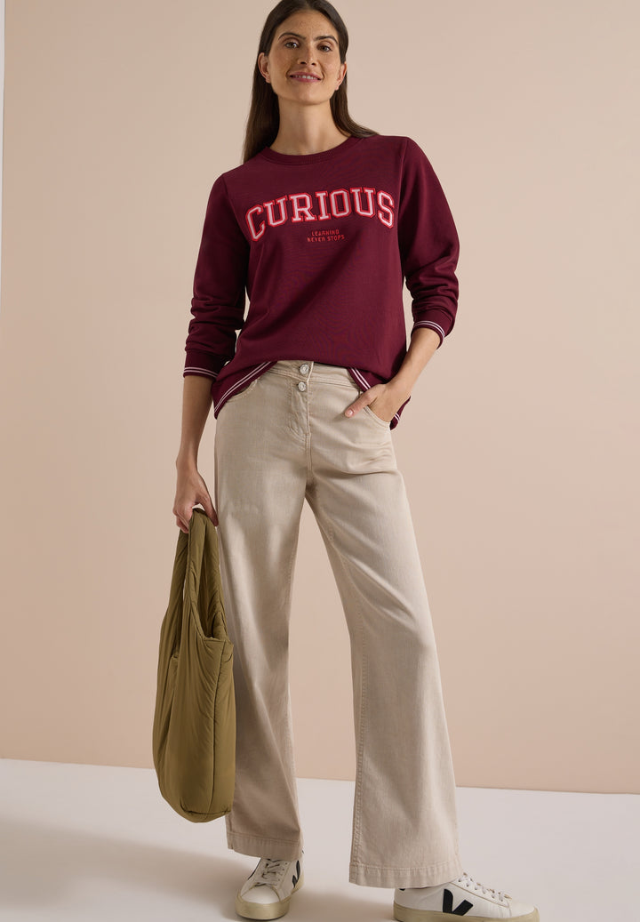 TOS Sweatshirt with Embroidery, red wine 37903 Bild 5