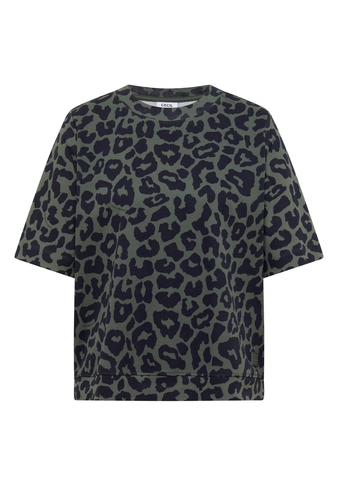 TOS Two-Tone Leo AOP Shirt, dried olive green 27798 Bild 1