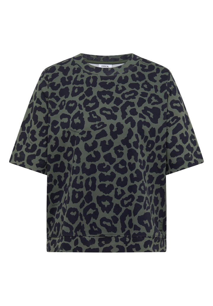 TOS Two-Tone Leo AOP Shirt, dried olive green 27798 Bild 1