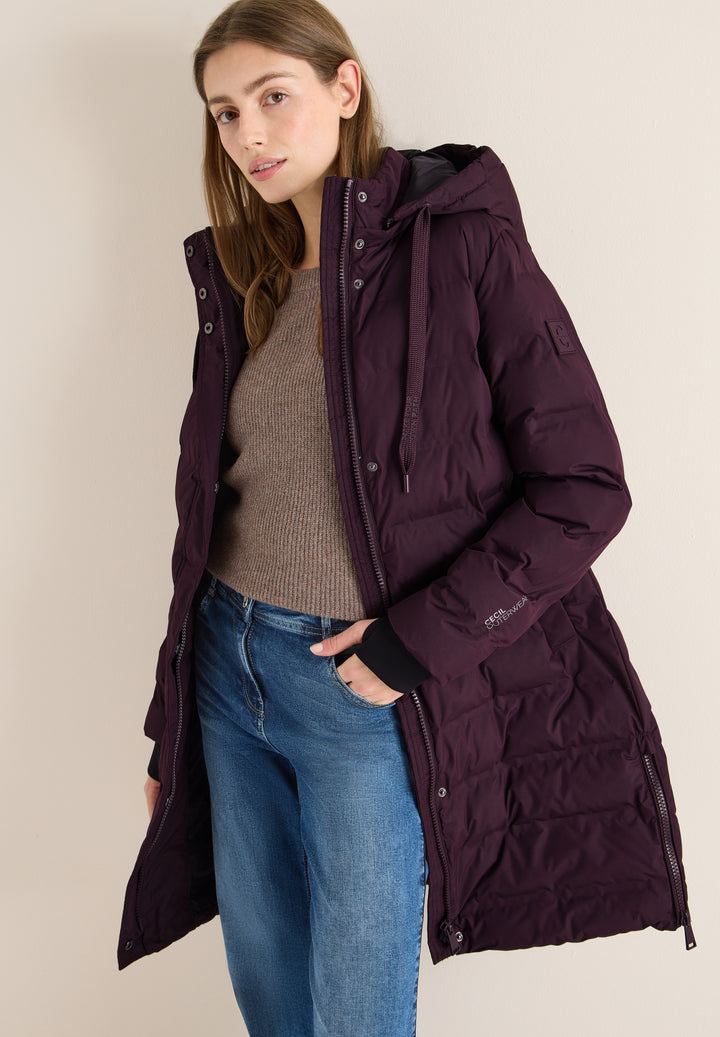 TOS Welded Long Coat, dark plum 16544 Bild 3