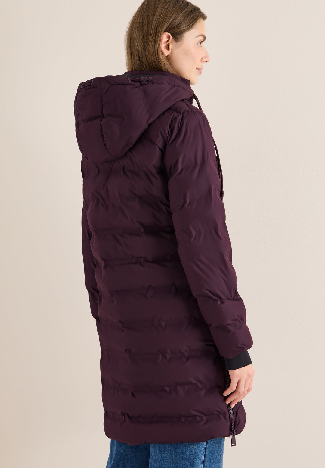 TOS Welded Long Coat, dark plum 16544 Bild 4