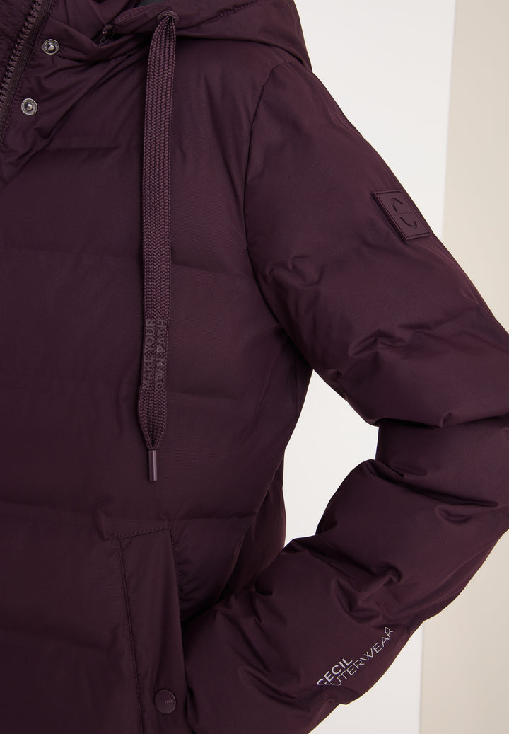TOS Welded Long Coat, dark plum 16544 Bild 6