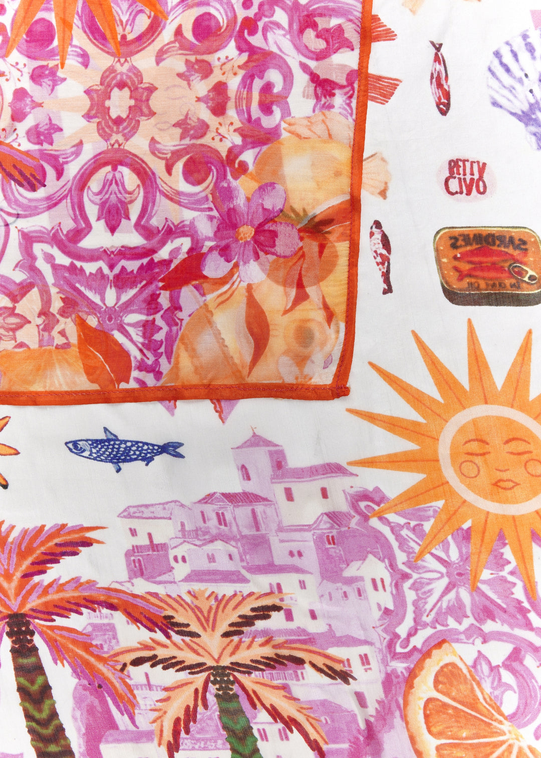 3ER PACK - PRINTED SQUARE SILK SUN pink-70X70CM, pink PIN2 Bild 3