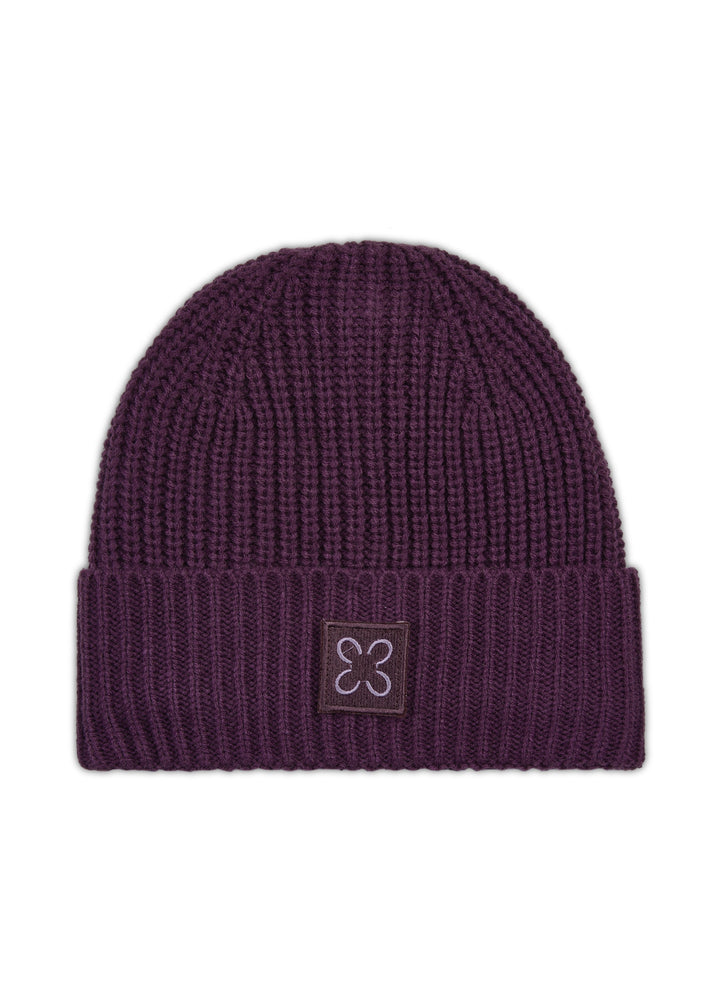 KNITTED HAT ACRYL/WOOL SOLID lila-26X21CM, lila LIL3 Bild 1