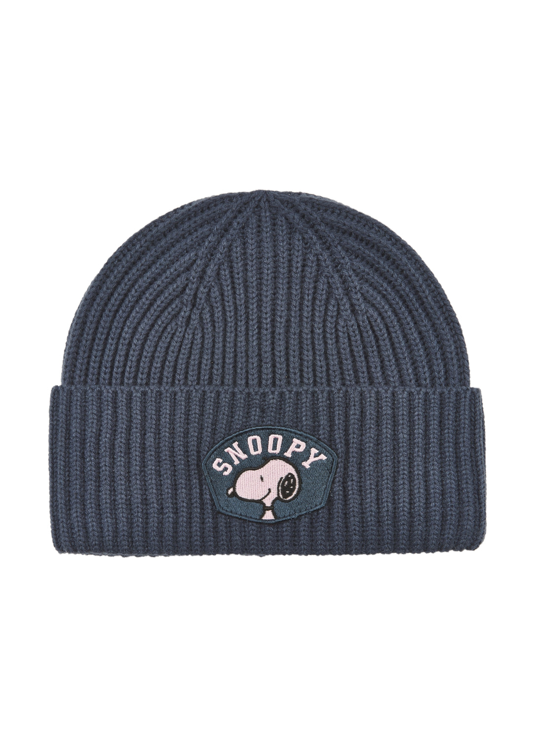 KNITTED HAT POLYACRYL/WOOL SNOOPY BADGE blau-25X22CM, blau BLU3 Bild 1