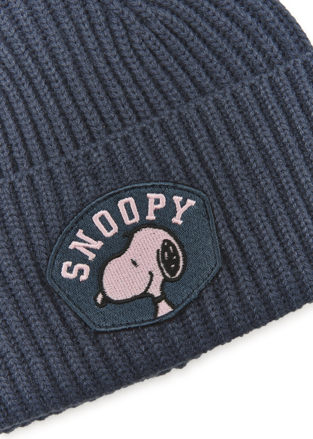 KNITTED HAT POLYACRYL/WOOL SNOOPY BADGE blau-25X22CM, blau BLU3 Bild 2