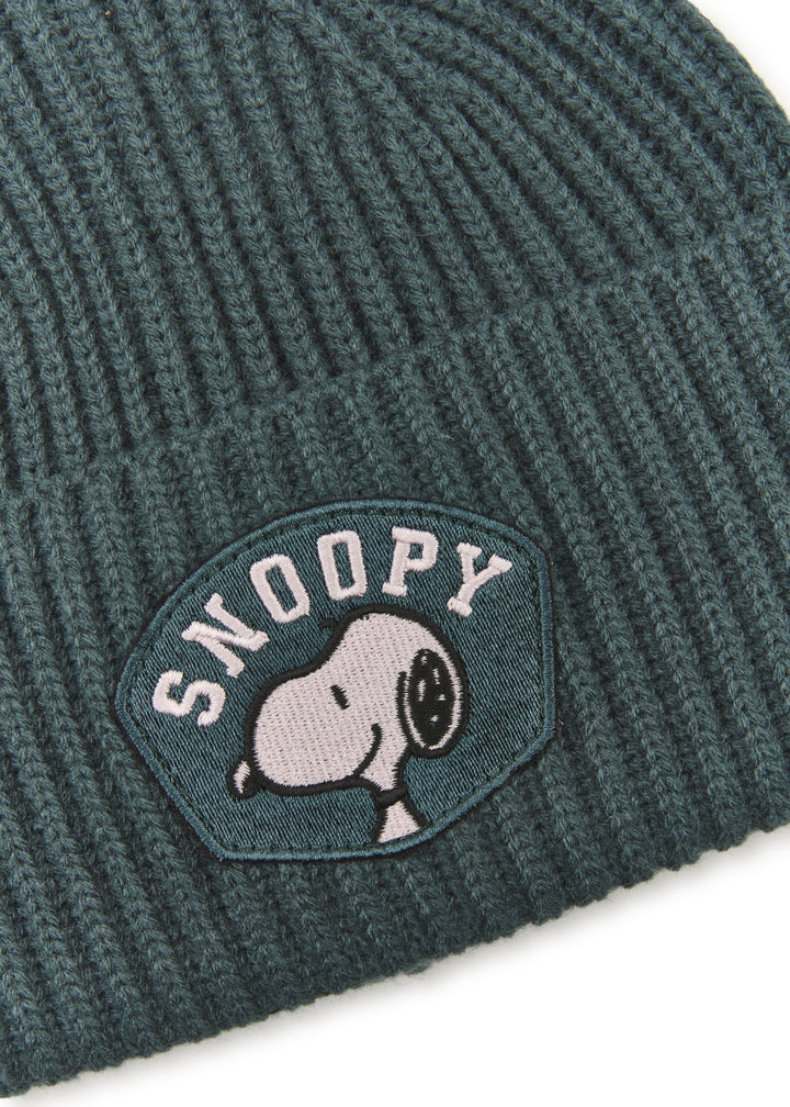 KNITTED HAT POLYACRYL/WOOL SNOOPY BADGE grün-25X22CM, grün GRE3 Bild 2
