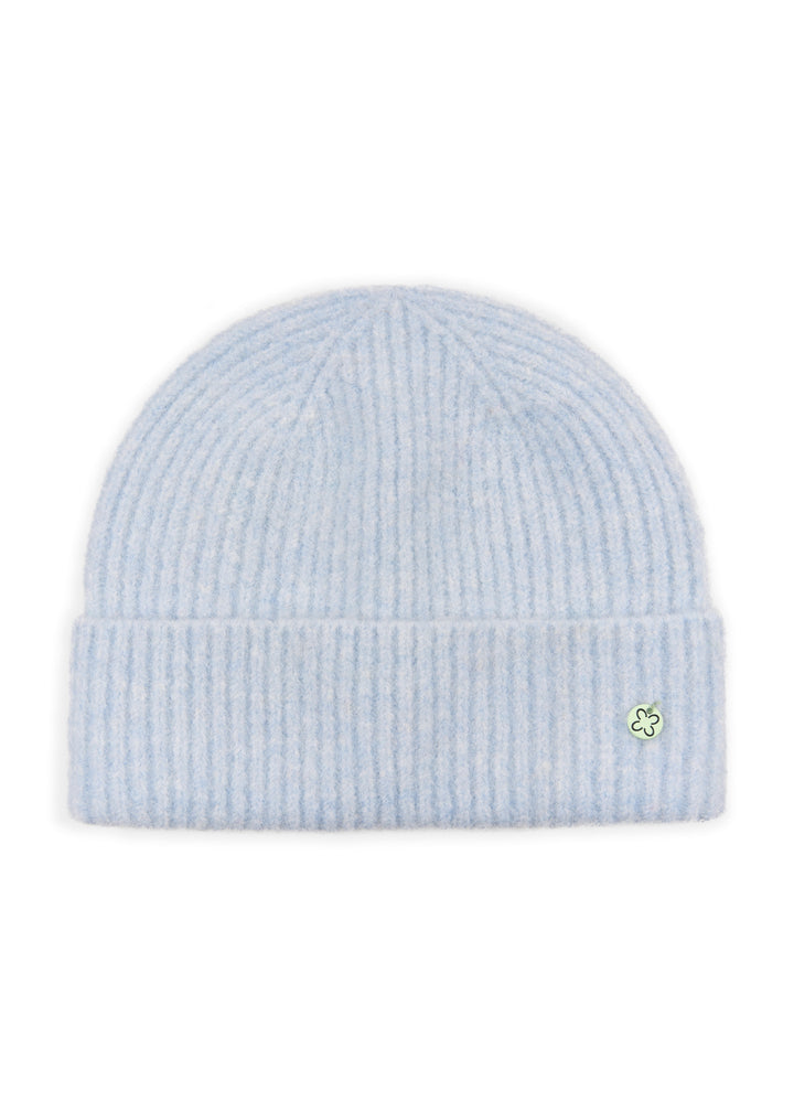 KNITTED HAT POLYESTER MIX SOLID blau-22X26CM, blau BLU1 Bild 1