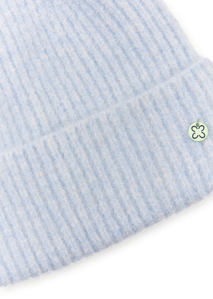 KNITTED HAT POLYESTER MIX SOLID blau-22X26CM, blau BLU1 Bild 2