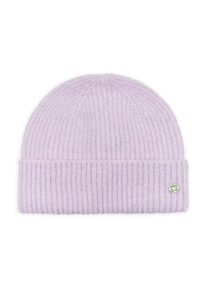 KNITTED HAT POLYESTER MIX SOLID lila-22X26CM, lila LIL1 Bild 1