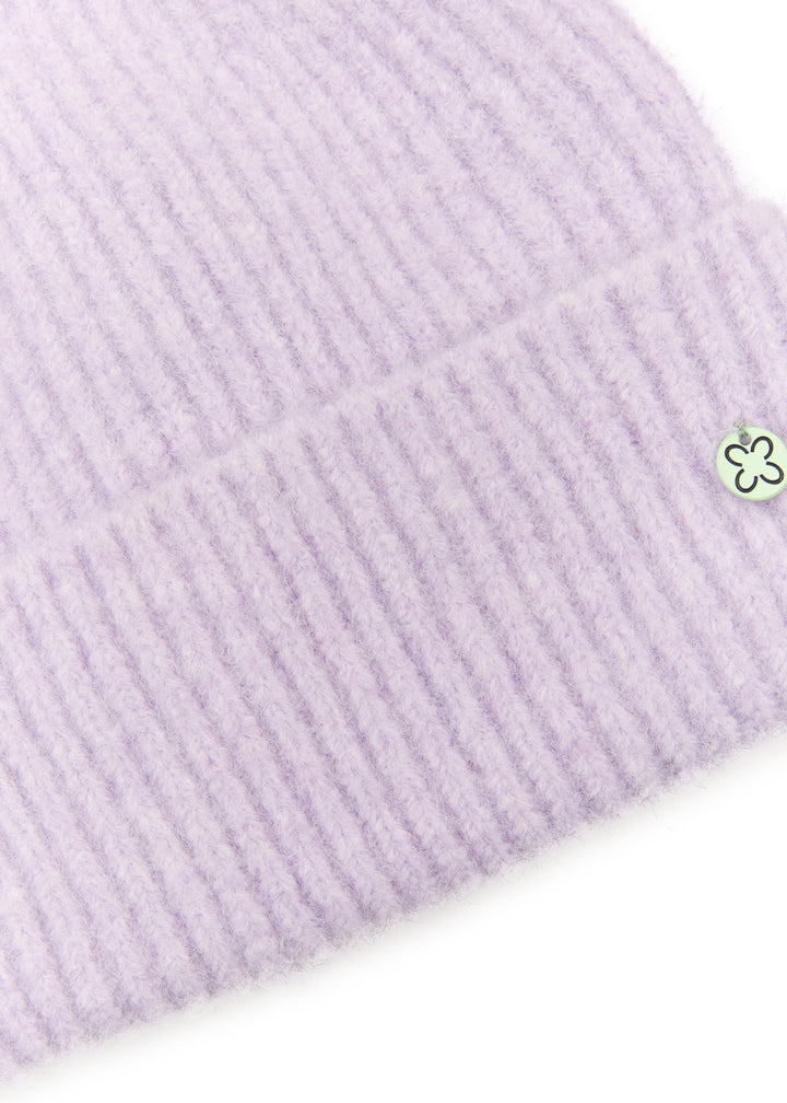 KNITTED HAT POLYESTER MIX SOLID lila-22X26CM, lila LIL1 Bild 2