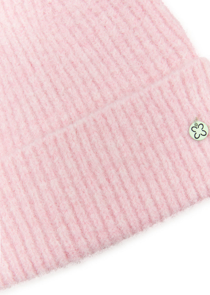 KNITTED HAT POLYESTER MIX SOLID rosa-22X26CM, rosa ROS1 Bild 2